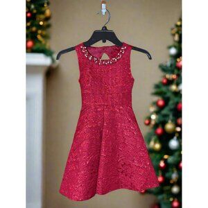 Rare Editions Lovely Fit‎ and Flare Brocade Dress